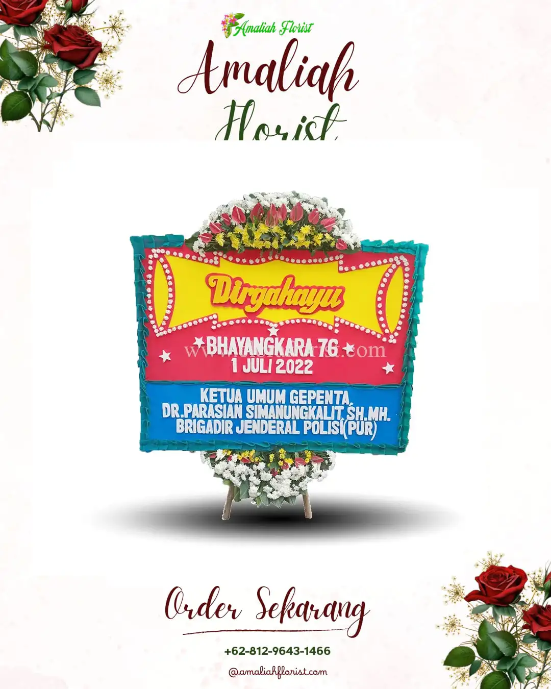 Papan Bunga HUT Ulang Tahun Mutihan